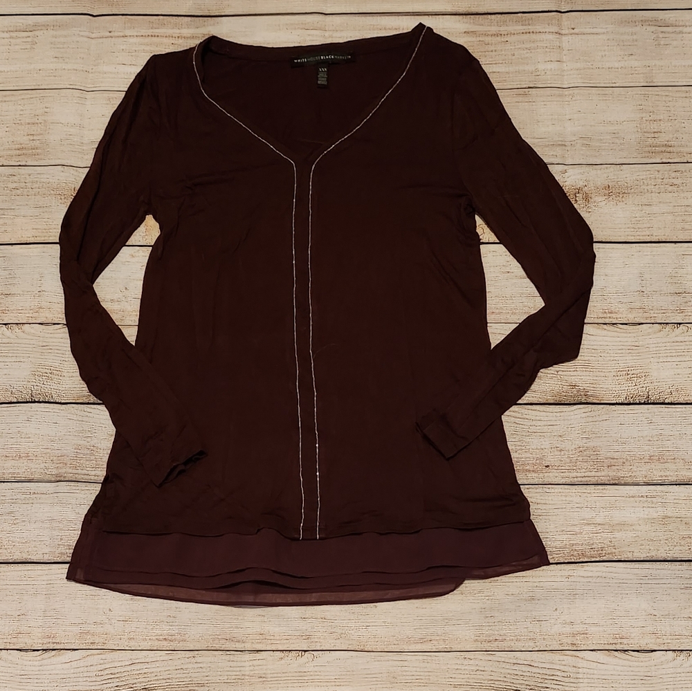 White House Black Market Burgundy Top